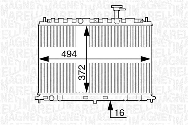 MAGNETI MARELLI Jäähdytin,moottorin jäähdytys 350213128300